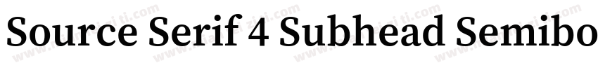 Source Serif 4 Subhead Semibold字体转换